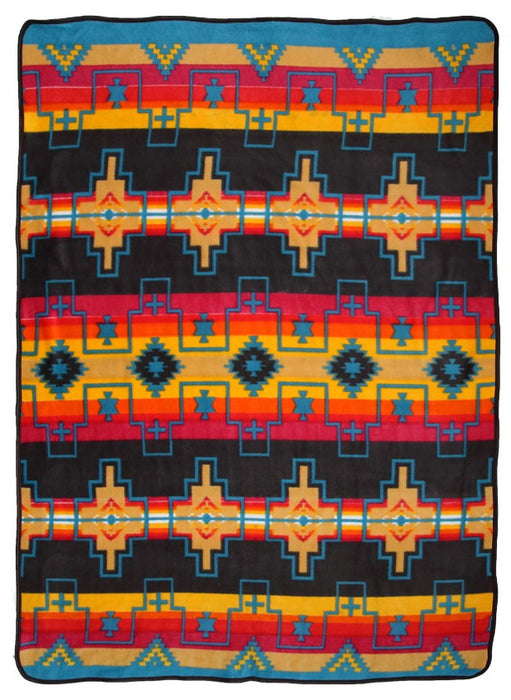 60x80 Fleece Tribal Lodge Blanket